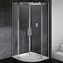 Душевое ограждение GOOD DOOR Galaxy R-TD-100-C-CH (1000 x1000 x 1950 мм) прозрачное стекло 6 мм