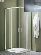 Душевое ограждение SANTREK AQUA Lea-CR-800-G-Chrome 800*800*1850 Г-обр. стекло Матово 5мм,профиль Хр