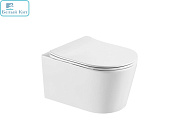 Унитаз подвесной AQUATEK "ОБЕРОН"  AQ1363WT-00 ТОРНАДО, сиденье микролифт