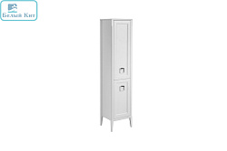 Пенал ASB Woodline напольный "РОМА-40" белый квадратные ручки