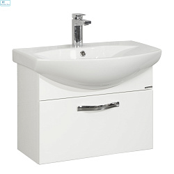 Тумба  АКВАТОН подвесная "АРИЯ-65" белая БЕЗ раковины Смайл-65