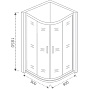 Душевое ограждение GOOD DOOR LATTE R-90-C-WE (90*90*185 см) стекло 5 мм прозрачное