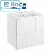 Тумба ROCA "PILAR 600" белая с раковиной VICTORIA-N 600х460 