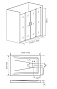 Душевая дверь раздвижная GOOD DOOR INFINITY WTW-TD-170-C-CH (170*185 см) стекло прозрачное 6 мм