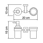 Держатель стакана и дозатора WK К-6589 LIPPE