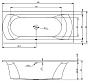 Ванна RIHO акриловая "LIMA" 180х80х45см на каркасе