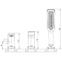 Смеситель для акриловой ванны LEMARK LM 5945CW встраиваемый на 3 отверстия