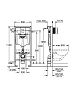 Инсталляция GROHE RAPID SL 38772001 3 в 1  ( Квадратная кнопка ) Оригинал