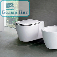 Унитаз подвесной iS "CONNECT" AQUABLADE с сиденьем микролифт ультра-тонкое (E047901+ E772401)