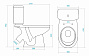 Унитаз-компакт SANTEK "БОРЕАЛЬ" белый c диагональным выпуском, с сиденьем микролифт