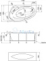 Ванна МАРКА №1 "JULIANNA" 170х100 левая акриловая с рамой