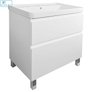 Тумба AZARIO напольная "Мила-80Н" белая с раковиной Tempo-80